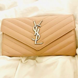 Cream Blush YSL wallet.  Authentic.